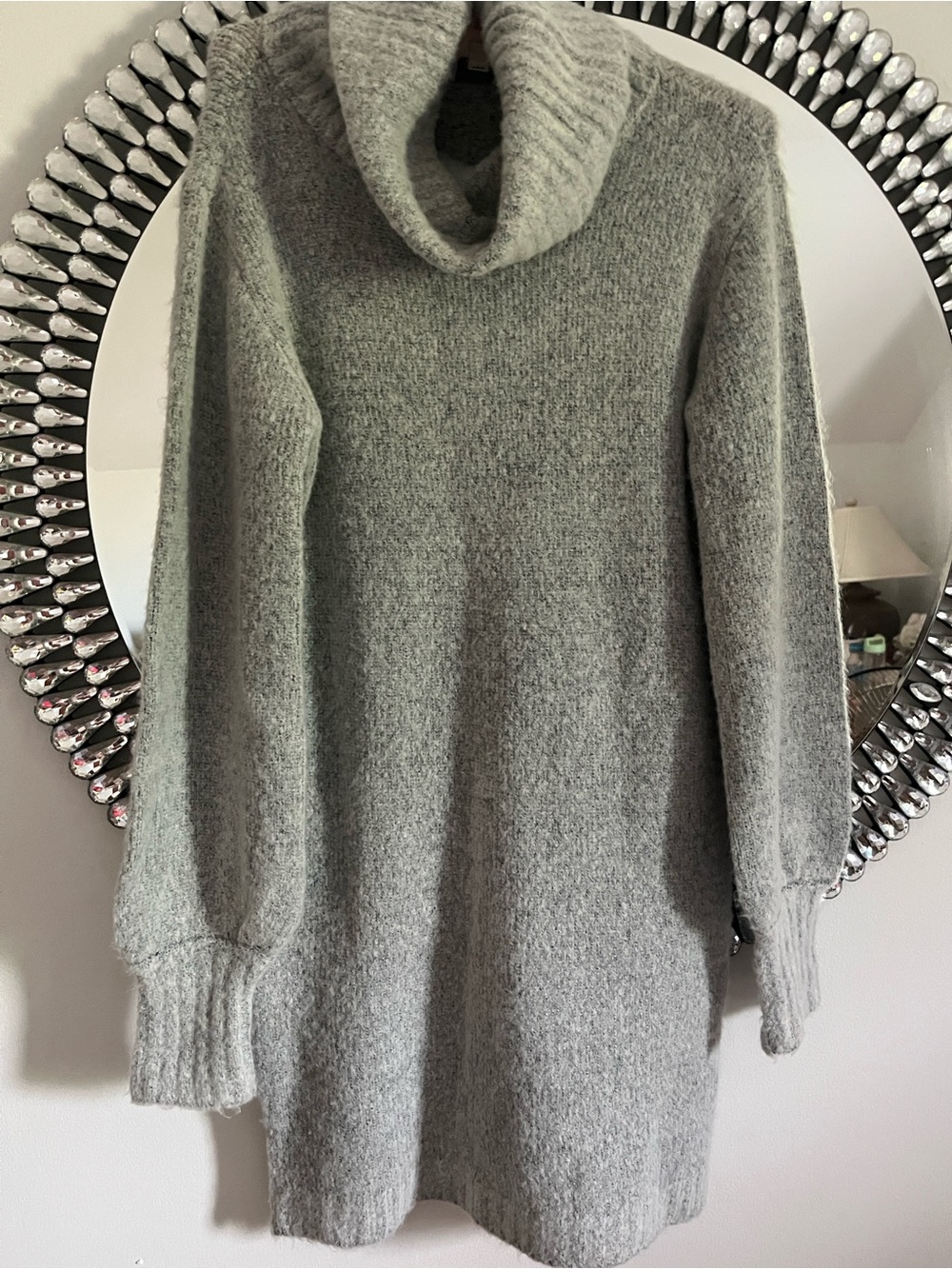 Guess cowl Turtleneck Sweater Dress - Gray